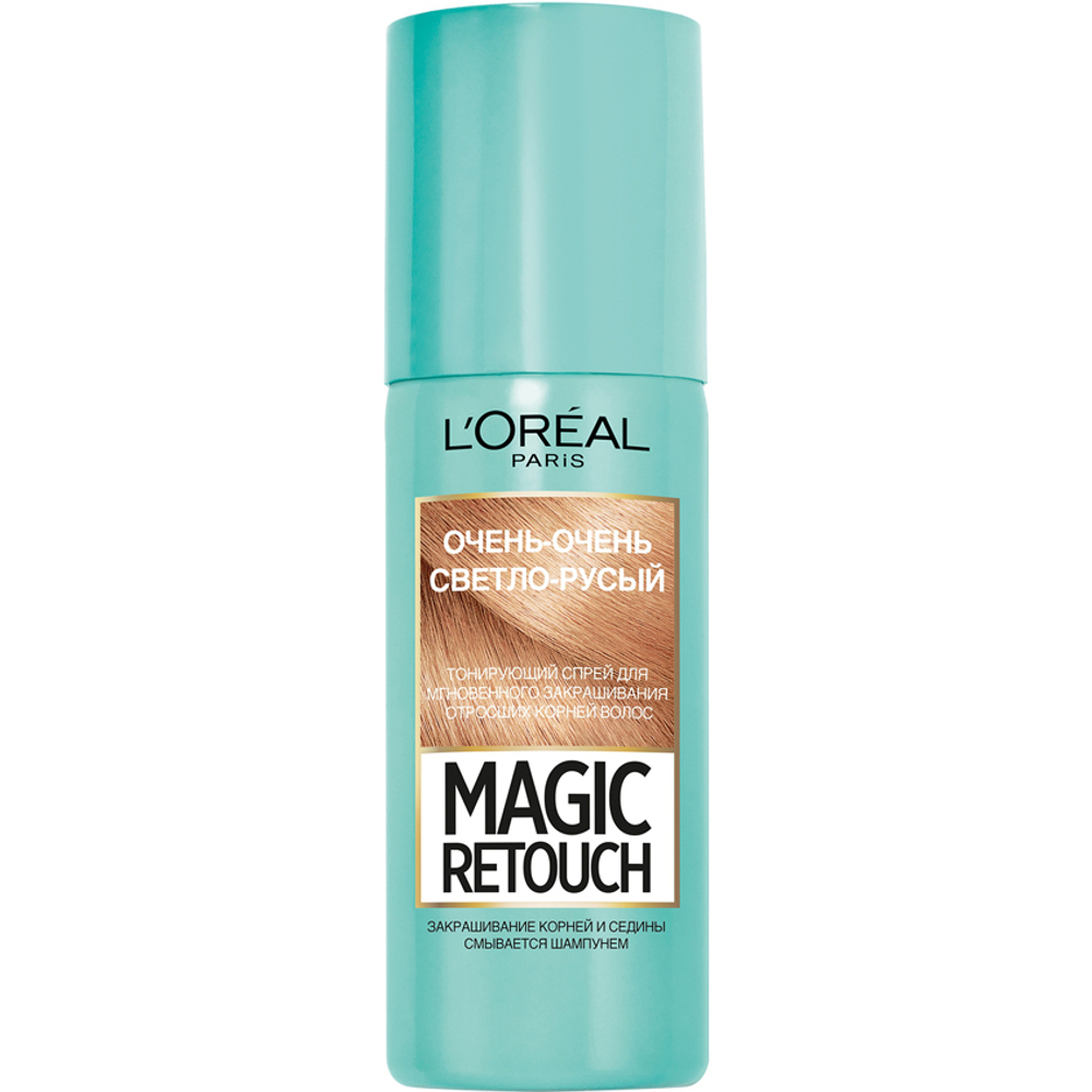 L'Oreal Paris Спрей Magic Retouch, тонирующий, для закрашивания отросших корней и седины, тон №9, Очень-очень светлый русый, 75 мл