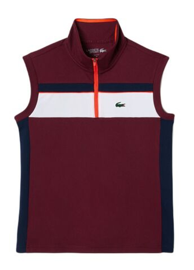 Женское поло Lacoste Ripstop Piqué Tennis Polo - bordeaux/white/orange
