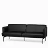 Диван Bisq, 211 см, черная кожа
