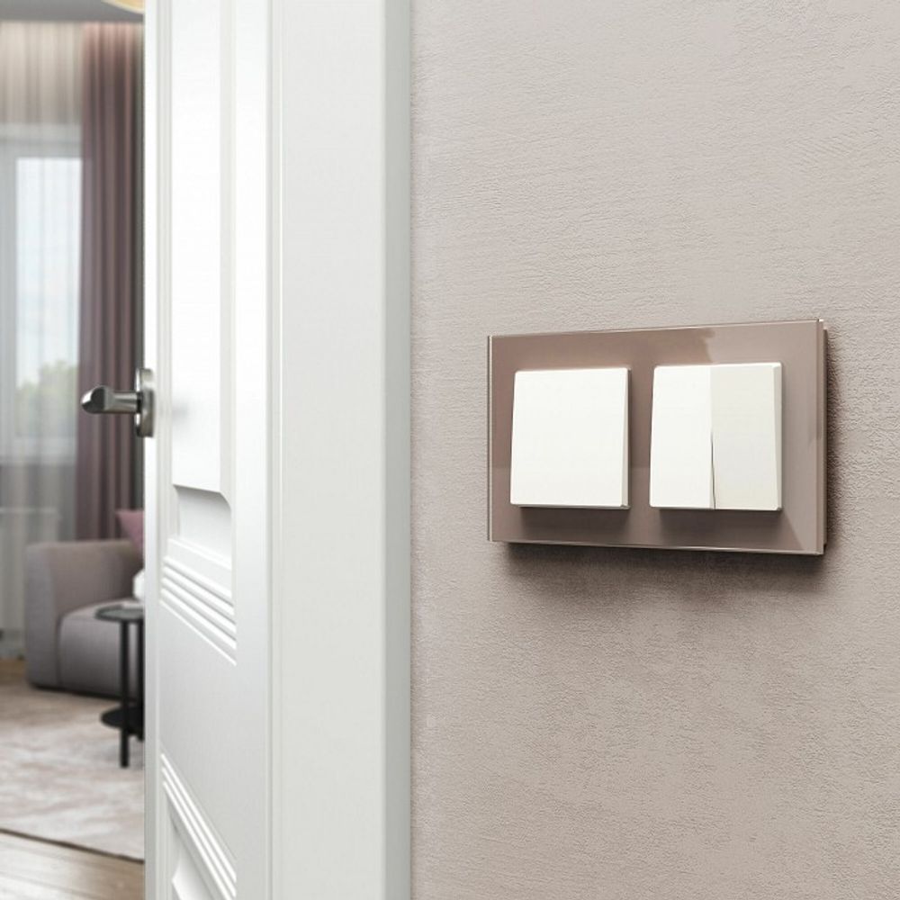 Выключатель одноклавишный без рамки Werkel белый матовый W1110061