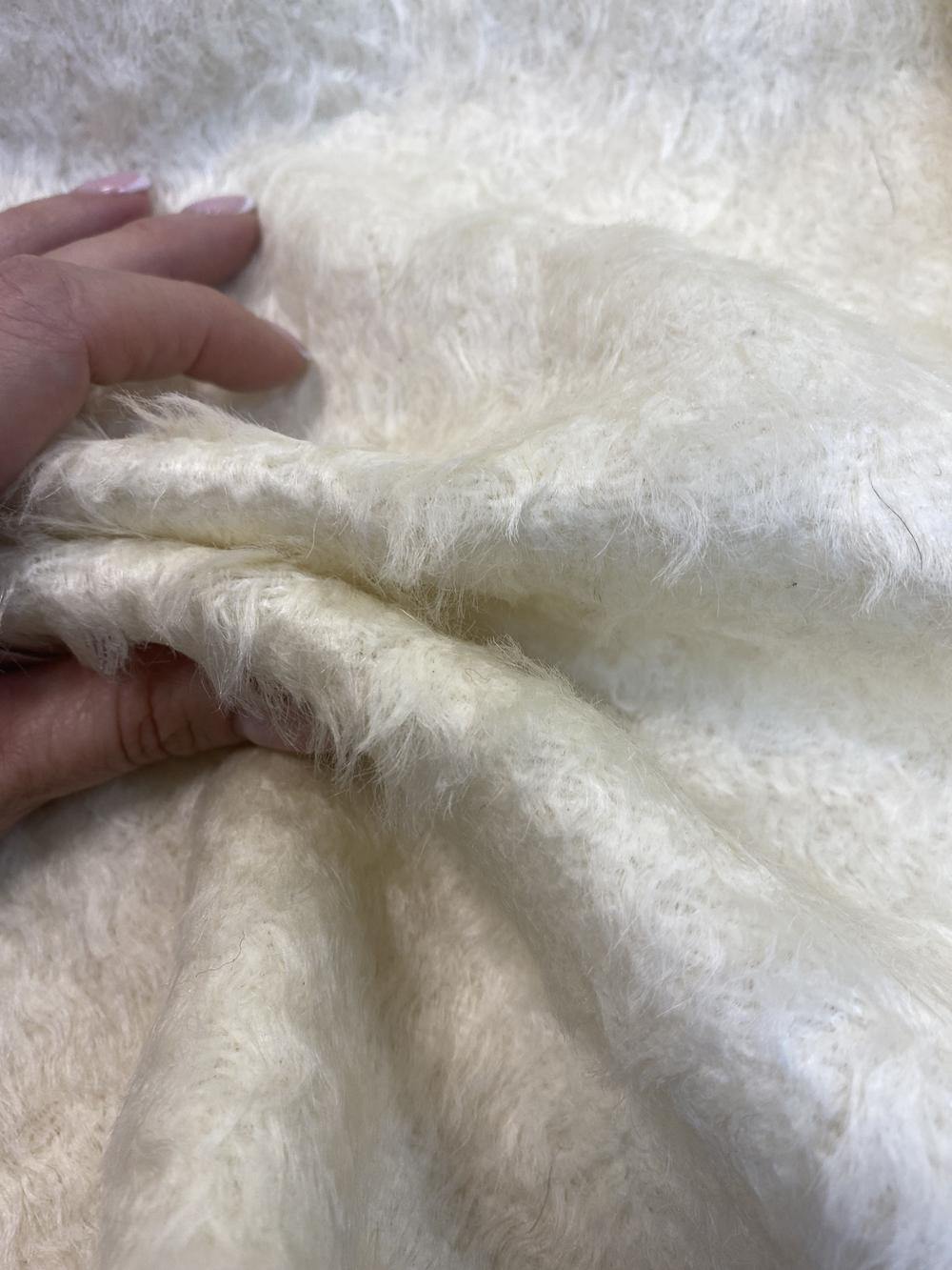 Ткань пальтовая с ворсом (Италия)50% шерсть альпаки 50% - шерсть мериноса ш-140 см цена за 1 м