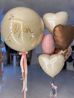 Воздушные шары для мамы/день матери песок/пыльная роза/шоколад №256