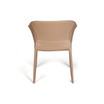 Стул  с подлокотниками GIO, кожа хаки-тауп