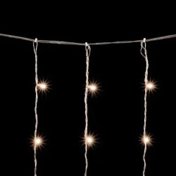 Светодиодный занавес 2*3 м., 600 теплых белых LED ламп, мерцание, облегченный, прозрачный провод ПВХ, LTC (PCL600NOTBLW-10-2WW)