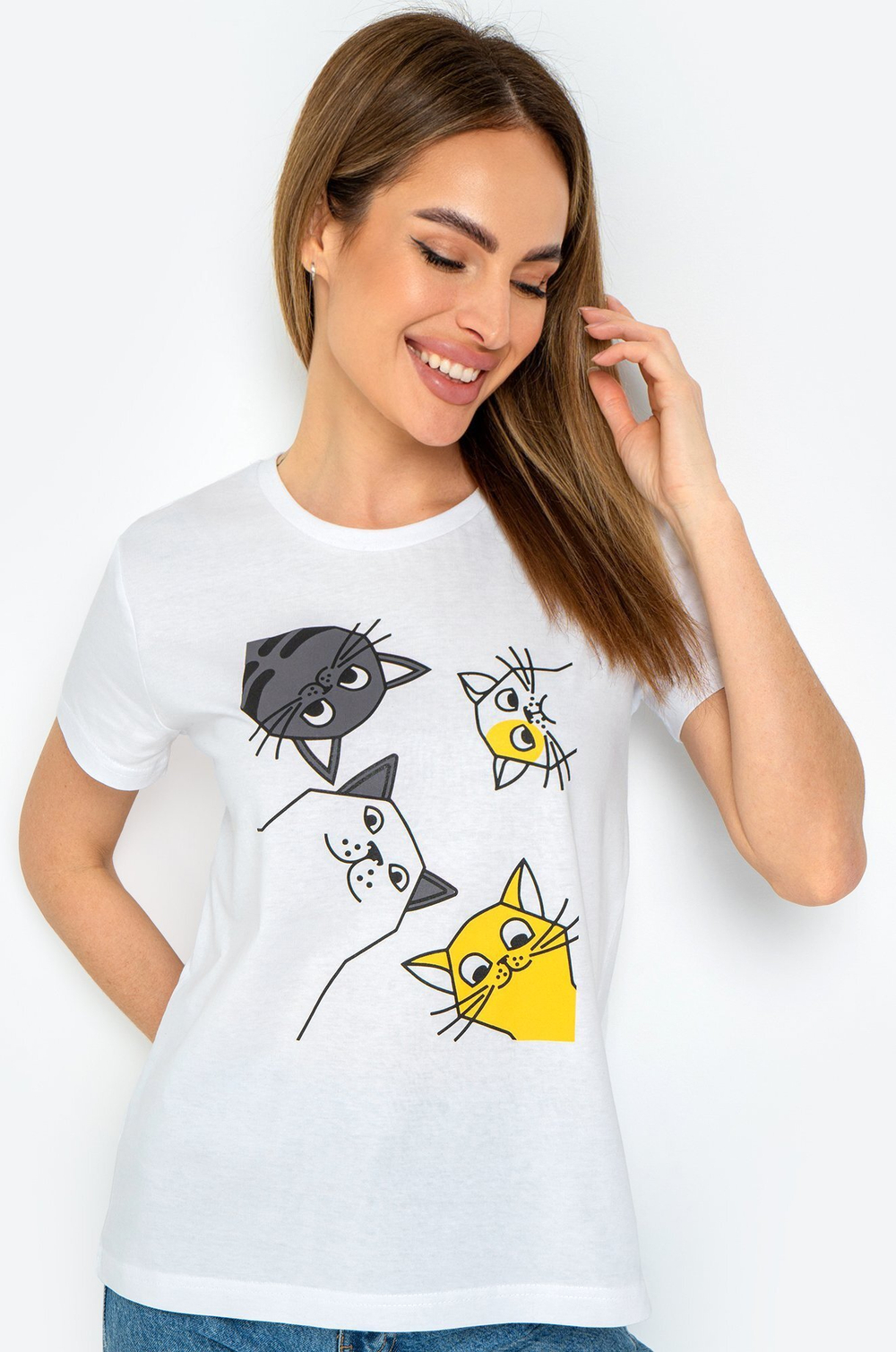 Женская хлопковая футболка Happyfox
