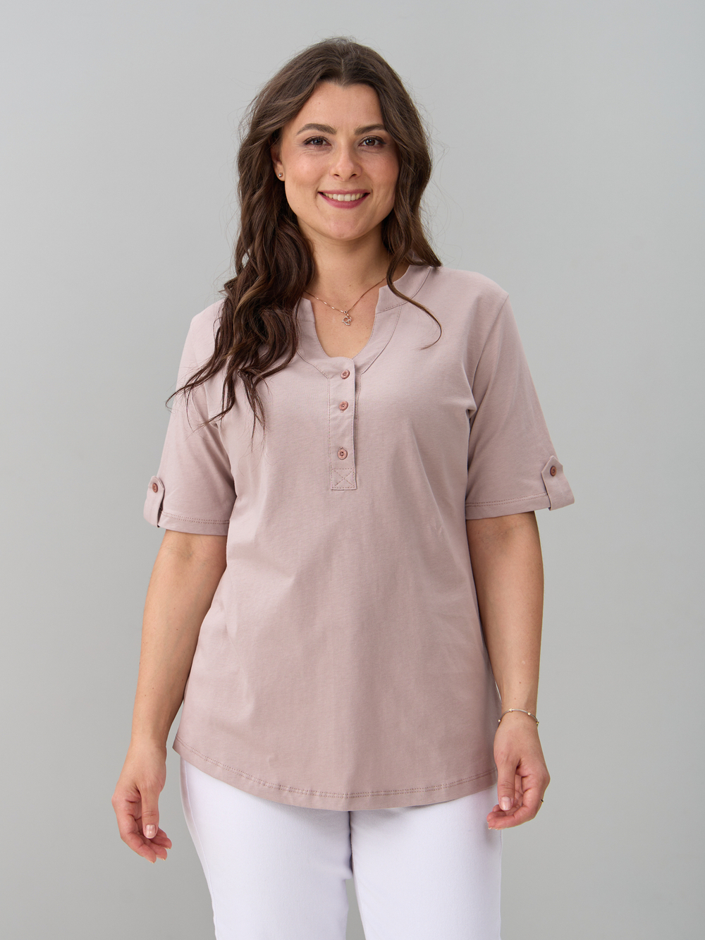 Блузка БЛ-122/бежевый