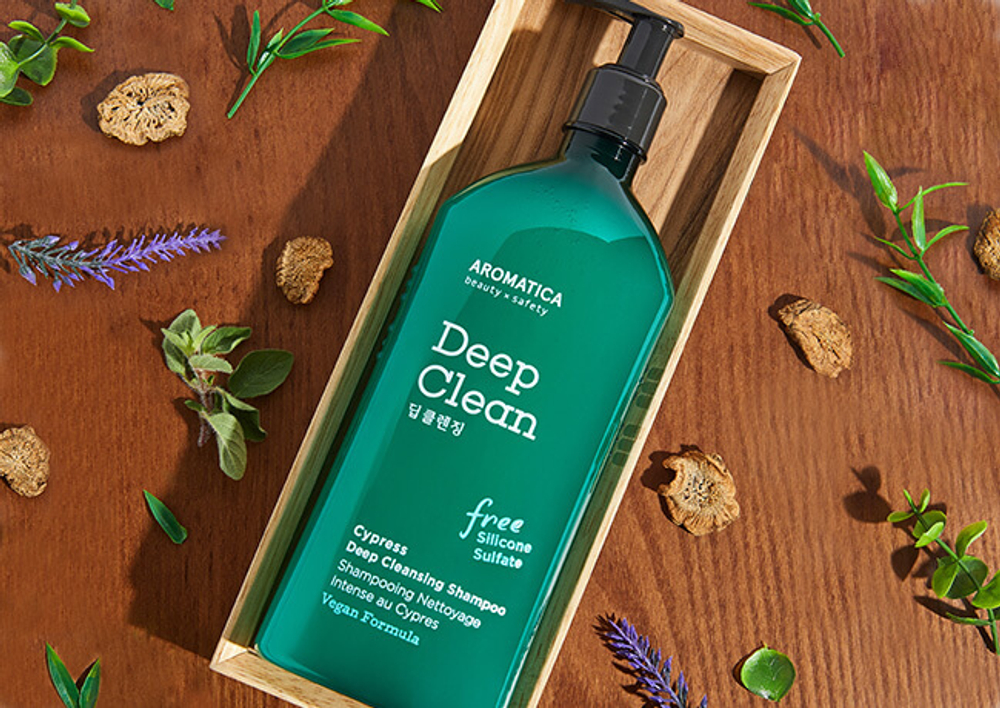Aromatica cypress deep cleansing shampoo - Бессульфатный шампунь для глубокого очищения с кипарисом
