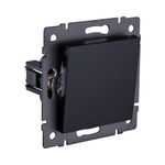 Выключатель 1-клавишный 10А/250В, черный Kollinger REA-S-001BK для Aspekt, Eleganz, Reflex