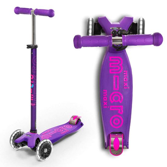 Самокат Maxi Micro Deluxe LED Purple