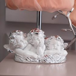 Настольная лампа Весёлые Купидоны Сильвер Мадлен Пудровый