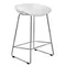 Полубарный стул Noel белый с хромированными ножками