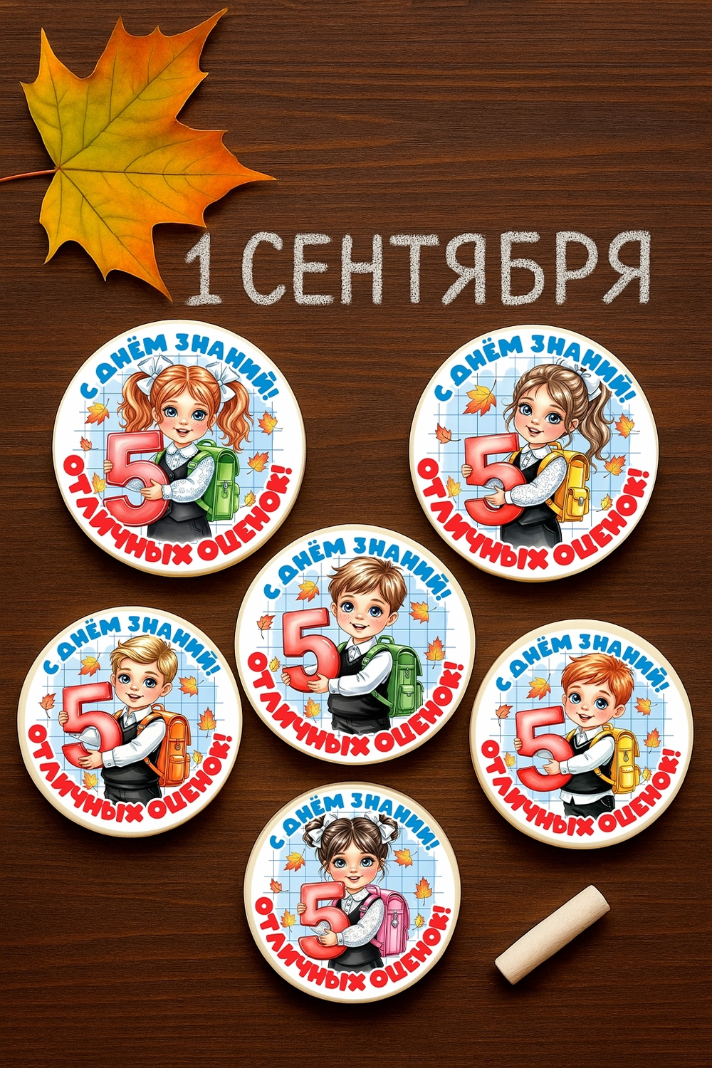 Медалька из шоколадной глазури (1 сентября)