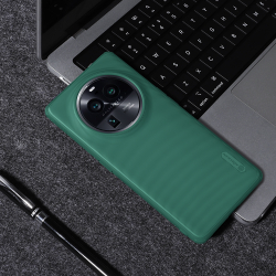 Чехол зеленого цвета от Nillkin для OPPO Find X6 Pro, поддержка магнитной беспроводной зарядки, серия Super Frosted Shield Pro Magnetic