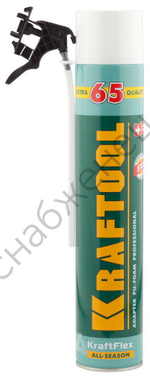 KRAFTOOL ADAPTER 65 выход до 65л 750мл SVS не залипающий клапан, адаптерная всесезонная, Монтажная пена (41175)