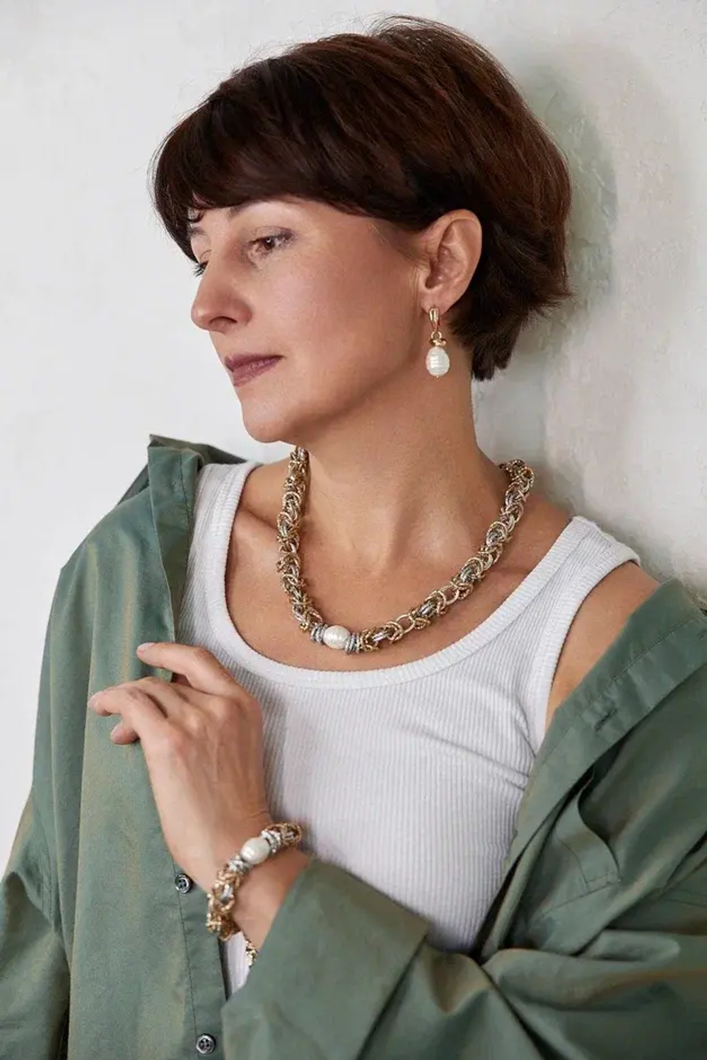 HMG 1131 Sg белая Майорка Браслет Византия арт.1290