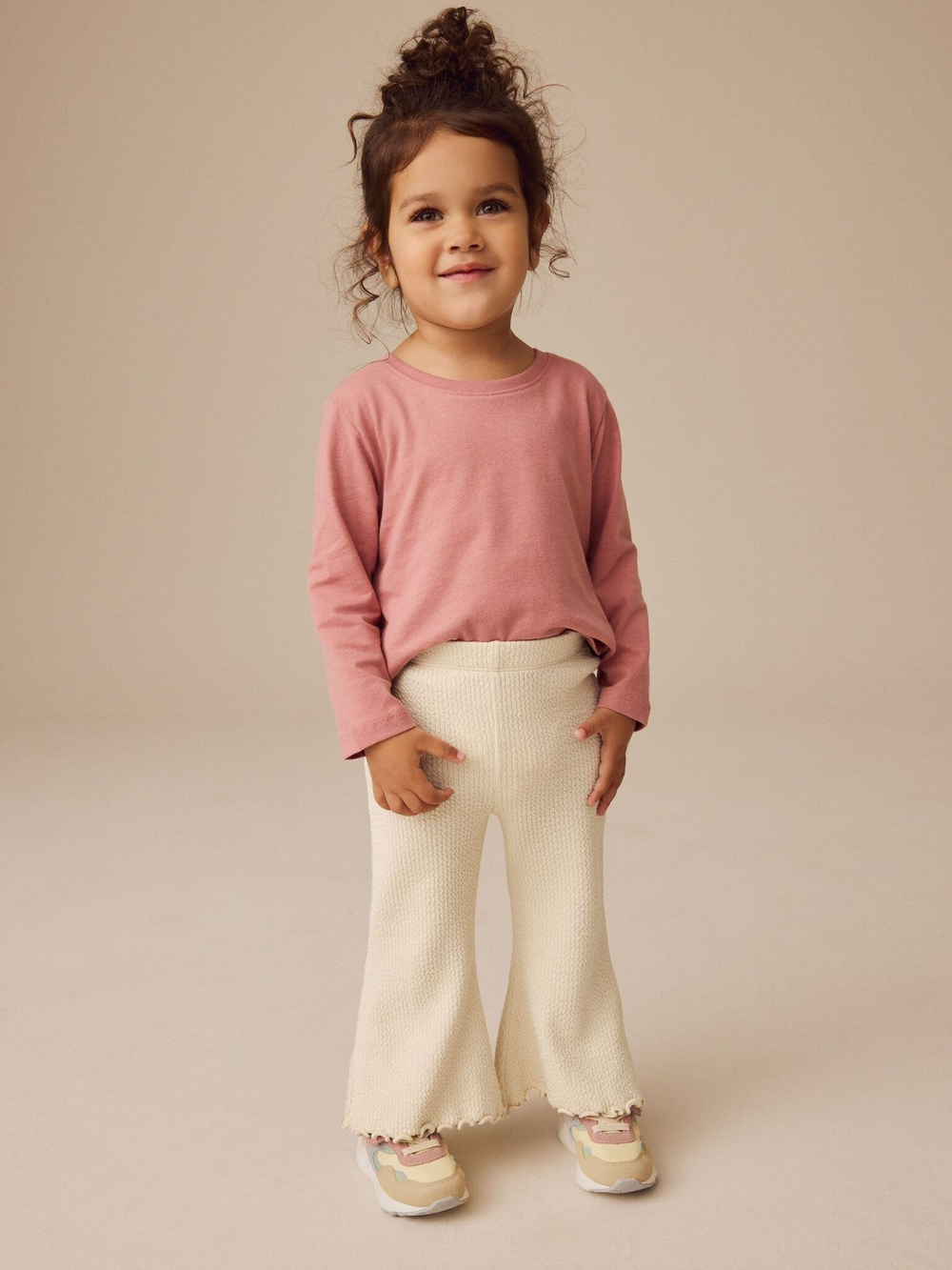 Легинсы-клеш для девочки Next E51-652, Кремовый