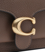 Кожаная сумка-мессенджер Tabby Coach - коричневый(CE772)