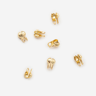 Каллот (концевик) с двойным креплением "Бабочка", 2,5мм, позолота