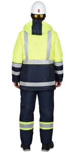 Костюм СИРИУС-ТЕРМИНАЛ зимний, куртка, п/к, синий с лимонным и СОП