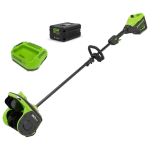 Greenworks GD60SS2 60В аккумуляторная снегоуборочная лопата (1 x 4 Ач, ЗУ) ковш 30 см, выброс 7.6 м 2603207UB