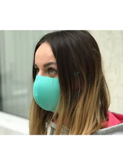 Маска многоразовая,неопрен,светло-салатовая