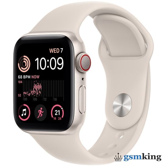 Apple Watch SE 2022 GPS + Cellular 40mm Starlight Aluminium Case with Starlight Sport Band