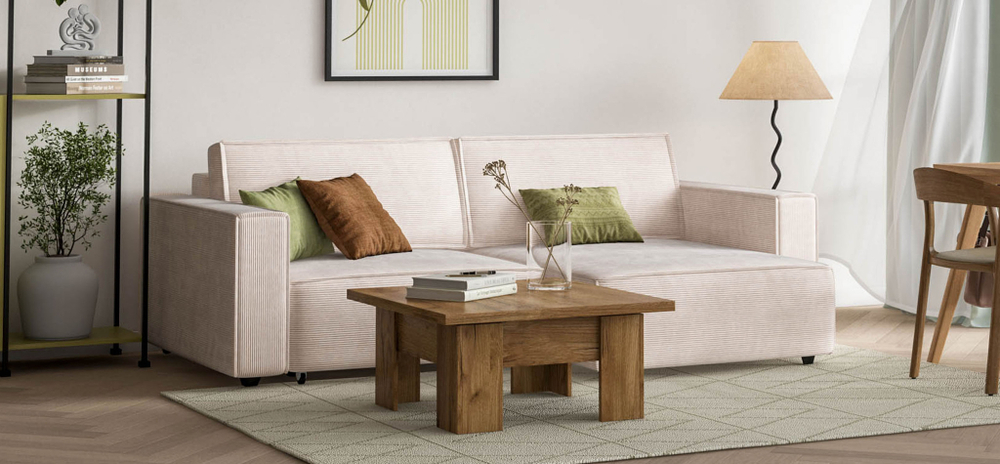 Угловой диван BOSS SOFT MODOOL Вельвет CORD бежевый