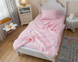 Детское постельное белье 1.5 спальное Sofi De MarkO Лебедушка персиковое