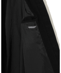 UNDERCOVER ПАЛЬТО ЧЕРНОЕ КОМБИНИРОВАННОЕ