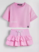 Костюм для девочки летний футболка и юбка шорты