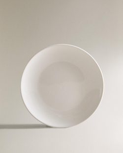 Zara Home тарелка десертная из каменной керамики, цвет белый, 19.3 см
