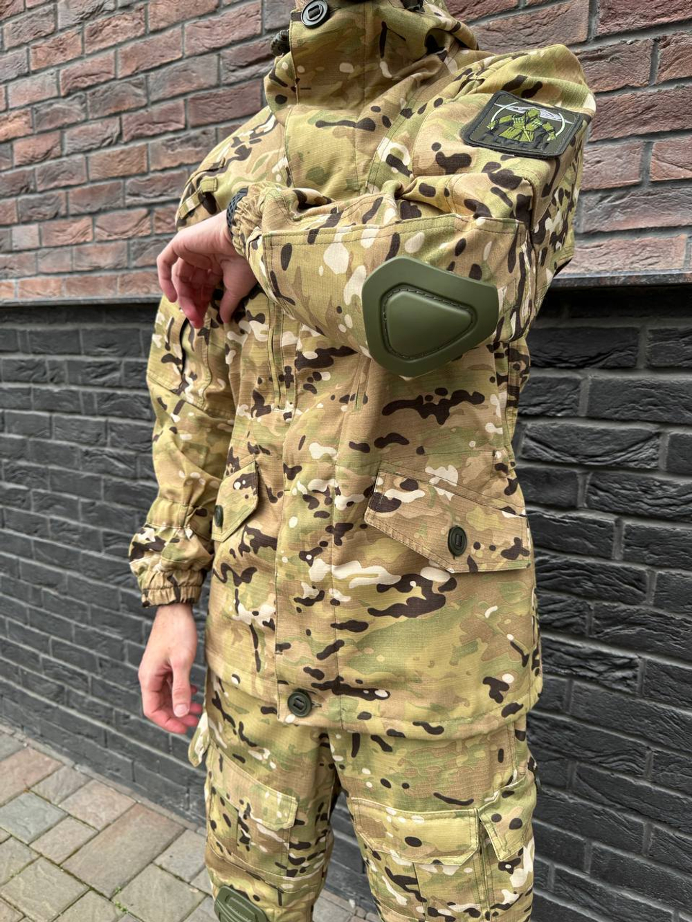 Тактический костюм горка с наколенниками и налокотниками лайт мультикам