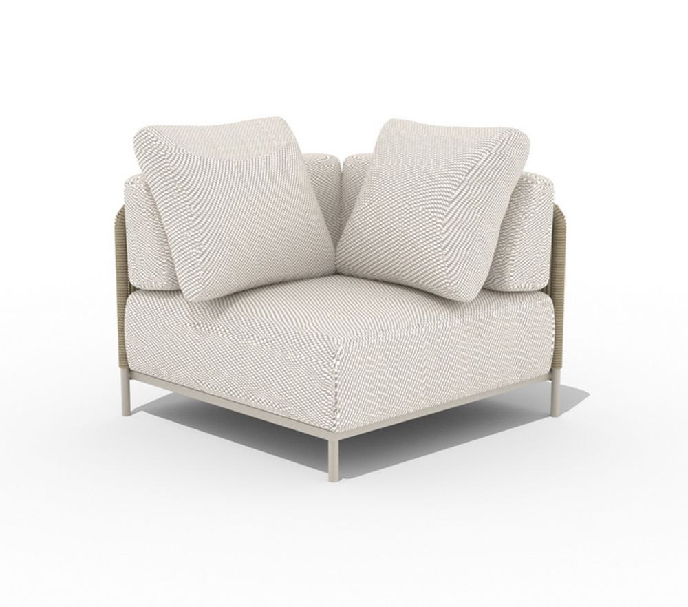 "Мальдивы" трансформирующаяся лаунж-зона из искусственного ротанга, цвет соломенный