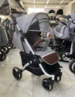 Коляска прогулочная Babalo 2023 Серый белая рама