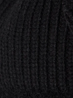 Черная шапка для девочки на осень