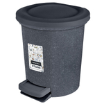 Ведро для мусора с педалью "Stone", темный камень