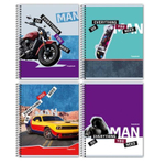 Тетрадь А5 60л. кл., на гребне "Buddy" в ассорт. (BG)