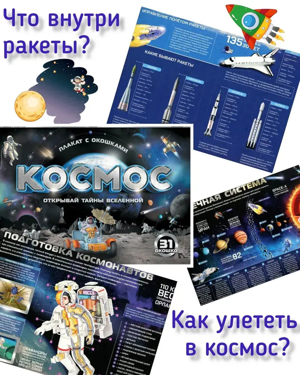 Плакат с окошками