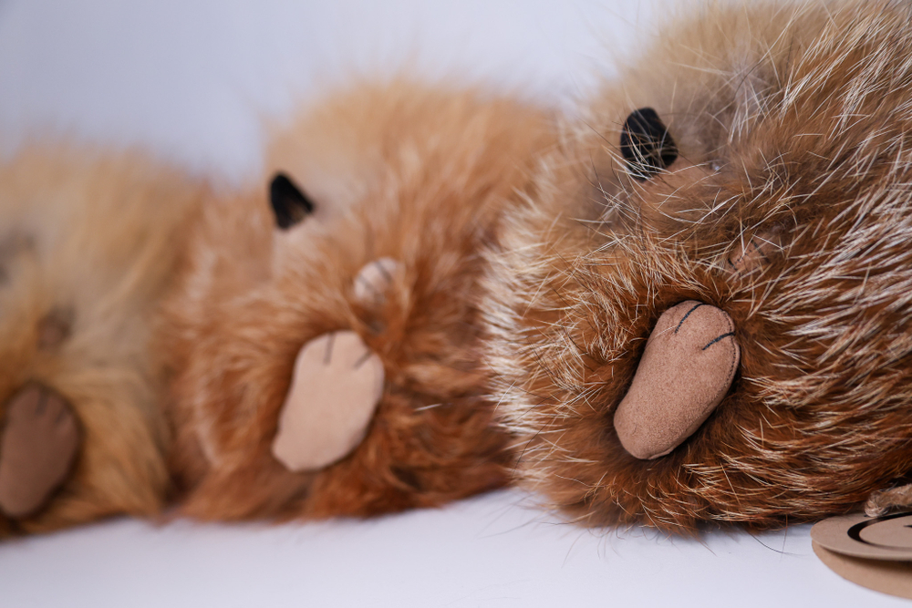 Ёжик Тофу (большой) мех лисы