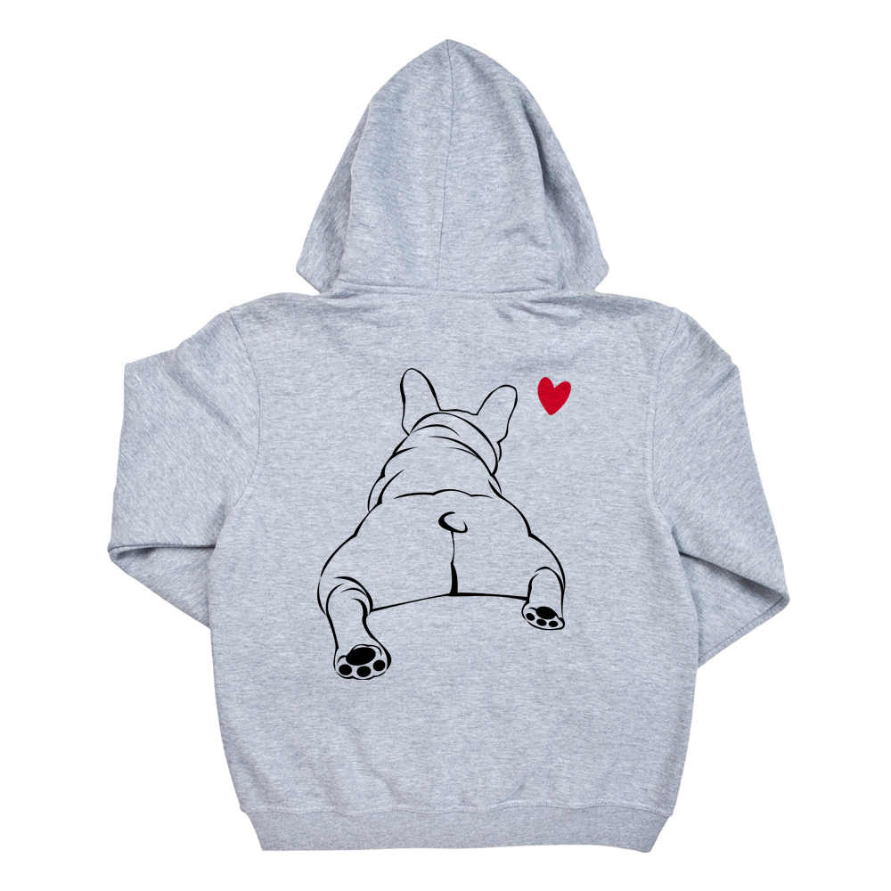 Толстовка двусторонняя "Французский бульдог - любовь"