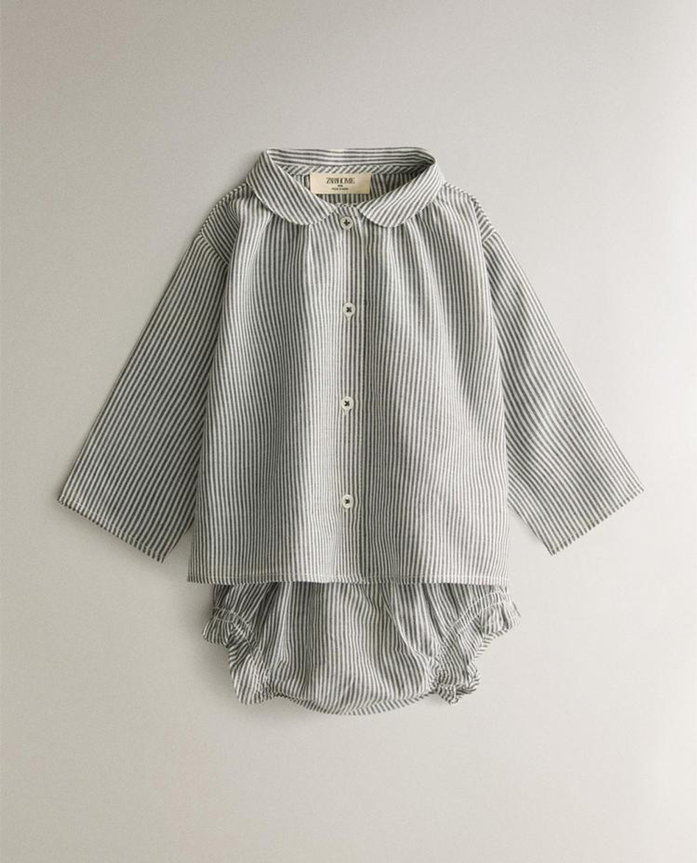 ZARA HOME ДЕТСКАЯ РУБАШКА В ПОЛОСКУ, СИНИЙ