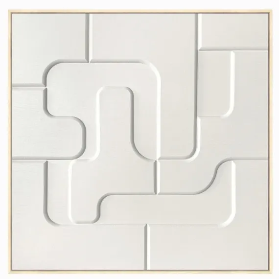 Постер Volumetric 100х100 см, 3D-фактура, бежевый