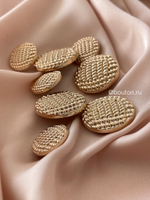 Пуговицы золотые прошитые