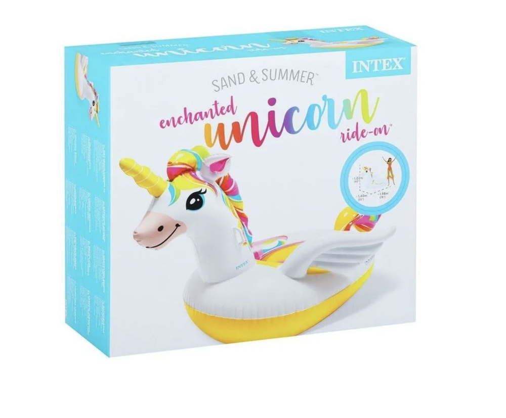 Плотик Intex "Единорог" 201х140х97см, 57561 с насосом