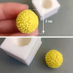 Молды силиконовые для лепки цветов. Набор из 2х штук: серединка цветка и лепесток космеи(цинии) / Форма для лепки из полимерной глины, воска, мыла, самозатвердевающих масс