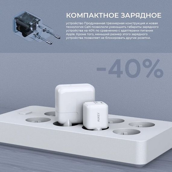 Cетевое зарядное устройство Aukey Omnia2 20W (AWC-PA-B1TB) Black