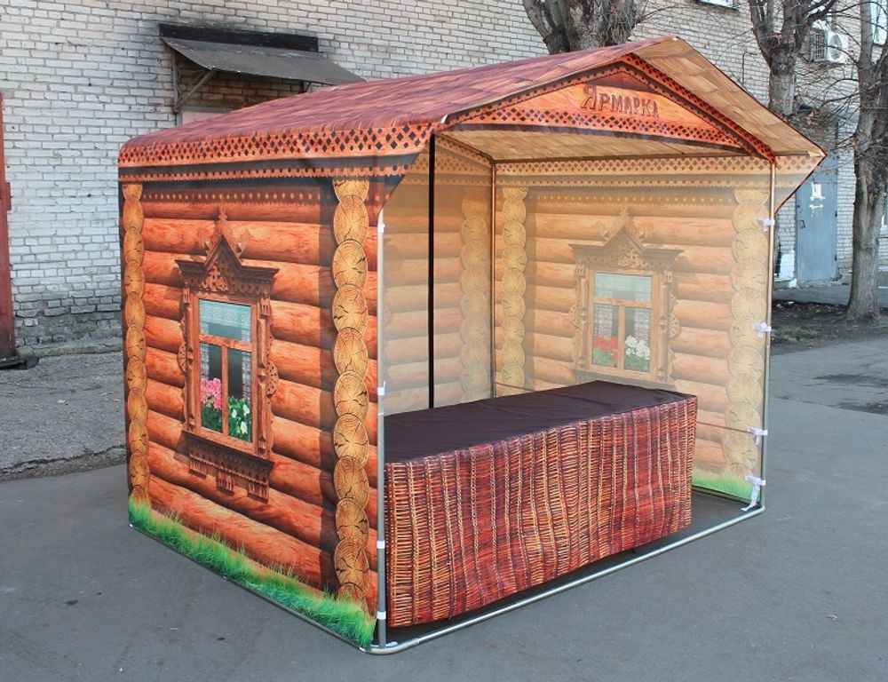 Торговая палатка «ДОМИК ИЗ БРУСА» 3х2м