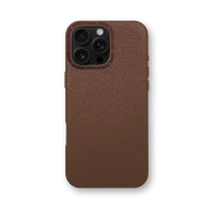 Чехол для iPhone 16 - Зернистая кожа - коричневый