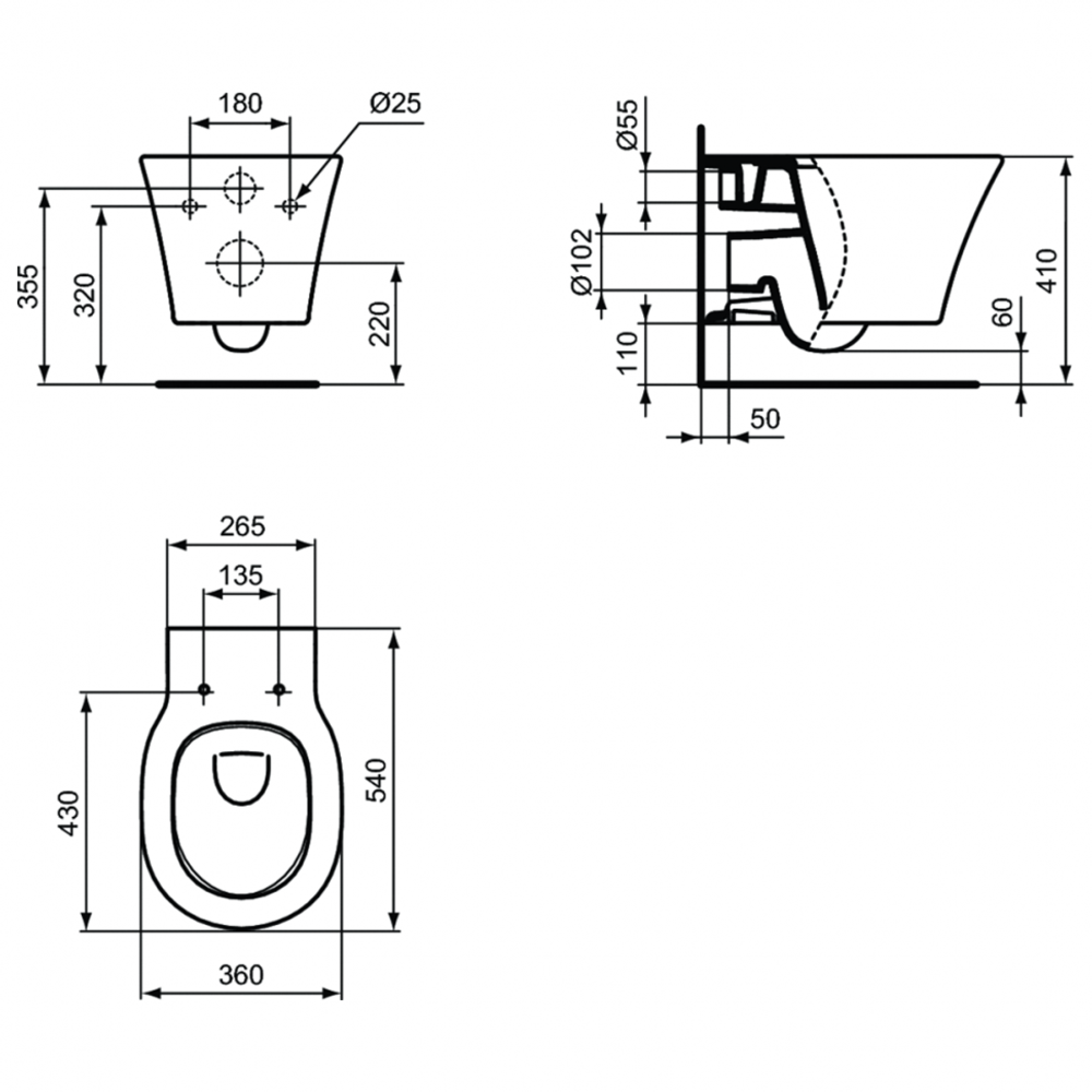 Промо-комплект Ideal standard ProSys Connect Air AquaBlade®