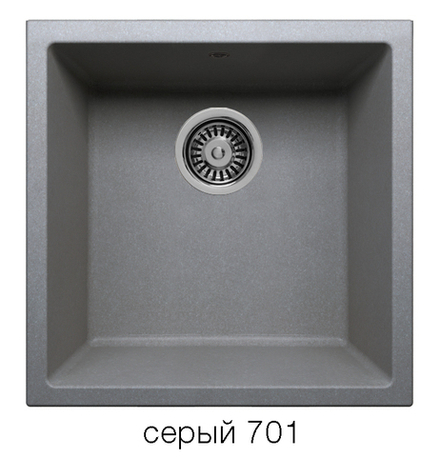 Кухонная мойка Tolero R-128 460x460мм Серый №701